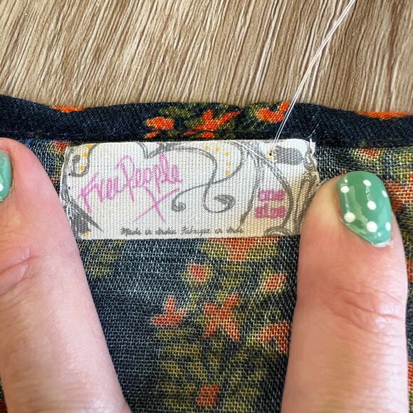 FREE PEOPLE Women's Bombay Mixed Print Duster In Navy Combo - Picture 7 of 9